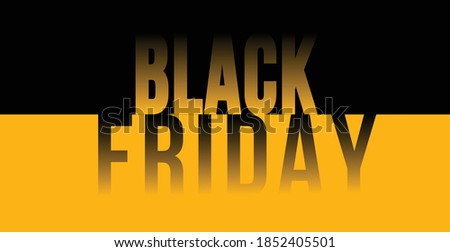 Creative Black Friday Sign with shadow for your sales. Efeito de texto com sombreado degrade para a Black Friday