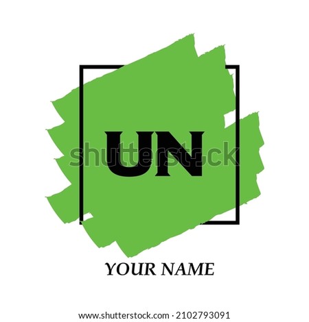 Initial UN logo template vector illustration