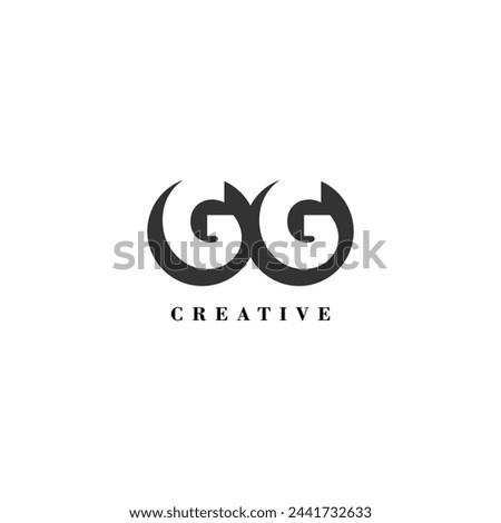 Initial GG company creative label trendy idea brand