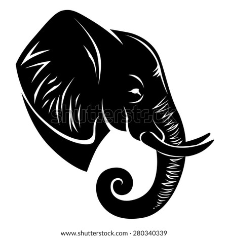 vector shirt black t Vector Head Download  Vector Free  Art  Elephant Vectors Free