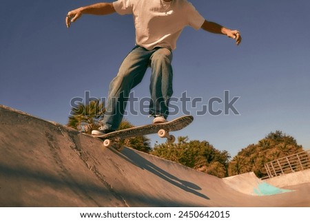 Similar – Image, Stock Photo Close up young man hand putting rosemary into the hot tea for afternoon tea time break, relaxing and cozy at home