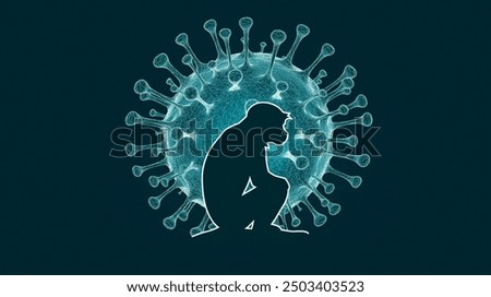 Image, Stock Photo symbolic virus Virus