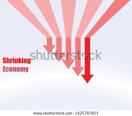 shrinking economy business vector ready to use