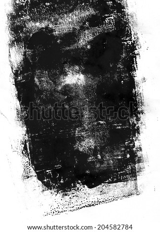 Black rolled ink texture
