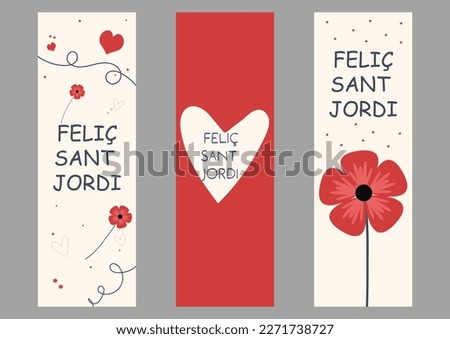 Sant Jordi bookmark for book