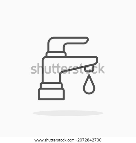 Water Tap icon. Editable Stroke and pixel perfect. Outline style. Vector illustration. Enjoy this icon for your project.
