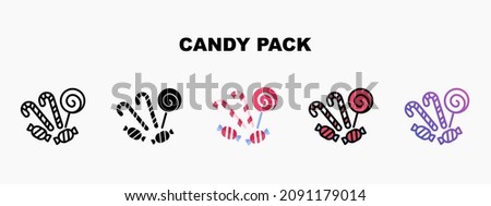 Candy set icon designed in outline flat glyph filled line and gradient. Perfect for website mobile app presentation and any other projects. Enjoy this icon for your project.