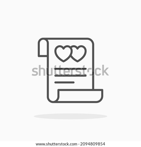 Wedding Vows icon. Editable Stroke and pixel perfect. Outline style. Vector illustration. Enjoy this icon for your project.