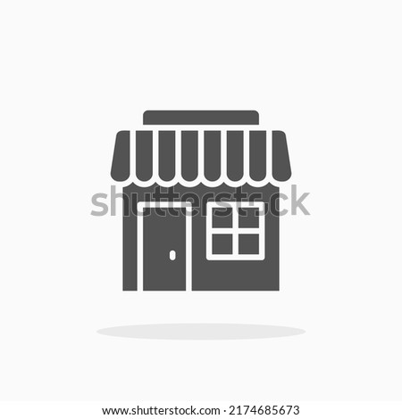 Store Building glyph icon. Can be used for digital product, presentation, print design and more.