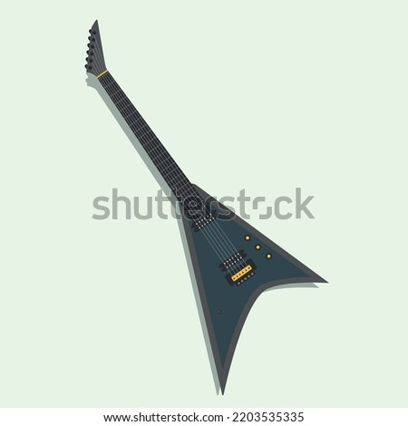 Vector illustration of a Jackson Randy Rhoads electrical guitar isolated on a white background