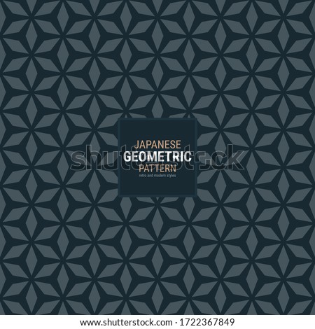 Japanese geometric pattern. This is a simple vector illustration with harmonious blend of retro and modern styles. The color can be changed if needed. Eps10 vector.