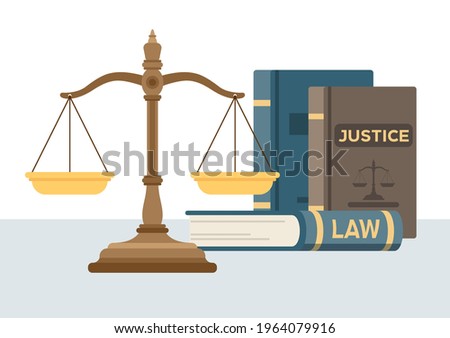 Justice and Law vector illustration for the design of all kinds of works. easy to use and highly customizable. beautiful and modern element which can be used in many purposes Eps10 vector.