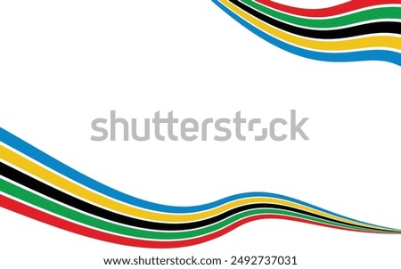 Abstract wavy olympics stripes. Paris Olympics games 2024. vector background  illustration