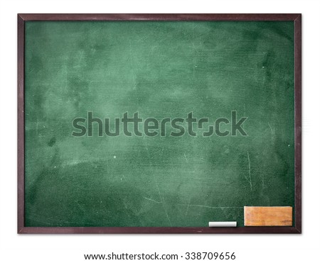 Image, Stock Photo empty new green chalk board and white chalk sticks