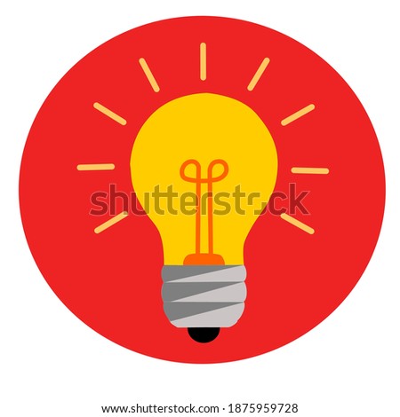 Orange light bulb vector illustration