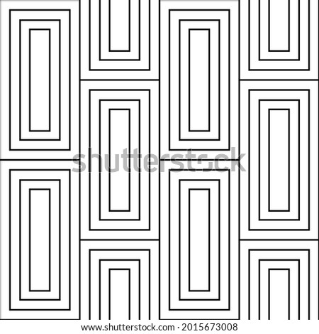Seamless pattern. Black vertical rectangles in one line on a white background. Vector illustration.