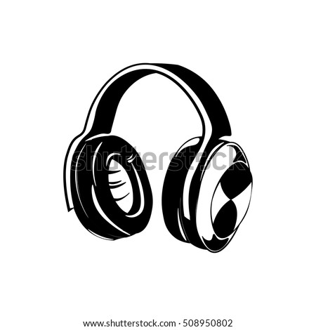 Headphones Isolated on White Background. Vector Illustration