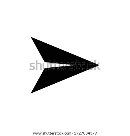 sending message icon, paper plane sign