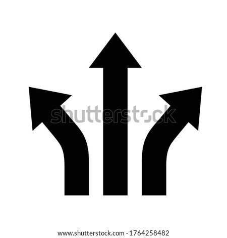 curve to left sign, go straight signal, curve to right symbol, traffic sign vector