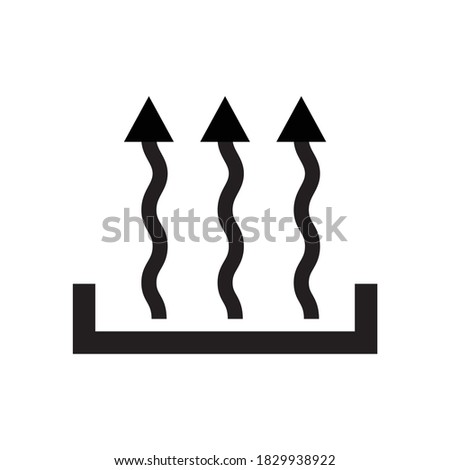 heat sign, hot wave icon with three arrows