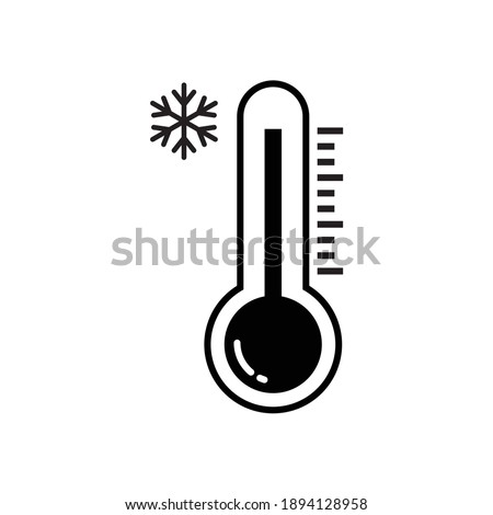 thermometer icon for measuring the temperature in body of human Stock foto © 