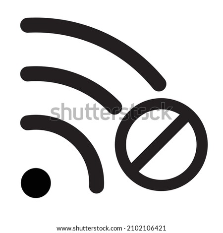 no wifi icon, no internet connection signal, failure of internet connection