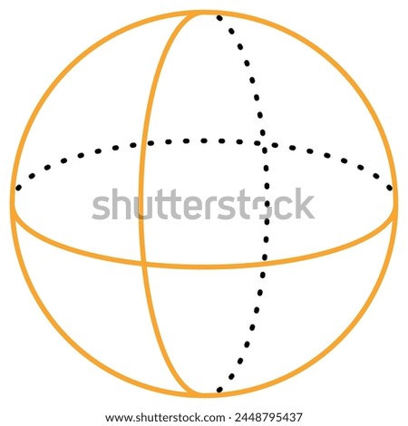 circle shape in studying of geometry, diagonal lines, prism