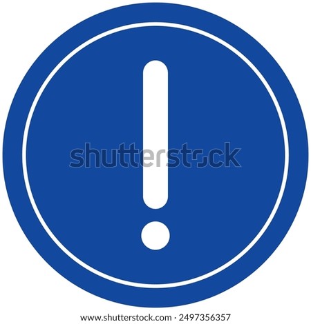 Warning sign with exclamation mark on white background. Hazard warning icon to notice the danger to people