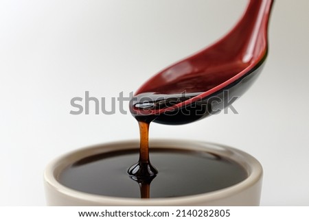 teriyaki sauce on a white background Foto d'archivio © 