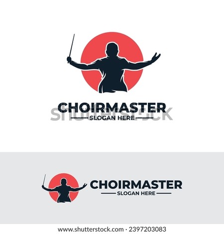 Music conductor logo design template