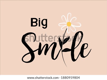 big smile text and daisy design daisy seamless pattern vector design hand drawn spring daisy flower fabric towel design pattern summer print ditsy flower,spring,stationary,fabric,paper