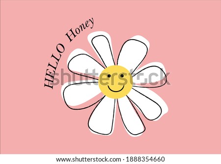 daisy smile face emoji design daisy pattern daisy seamless pattern vector design hand drawn spring daisy flower fabric towel design pattern summer print ditsy flower,spring,stationary,fabric,paper