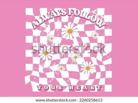 daisy flower on dama background vector