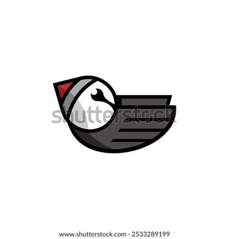 Puffin Bird Logo Design animal