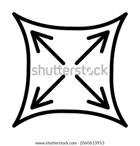 Fabric properties flat line icon. Clothes material icon on white background. Garment property symbols. Outline sign for mobile concept and web design, store.