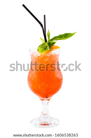 Image, Stock Photo orange and red cherries with berries