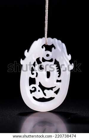 Jade carving necklace pendant