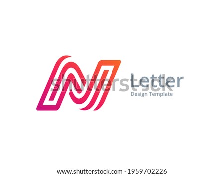 Letter N logo icon design template elements Stock fotó © 