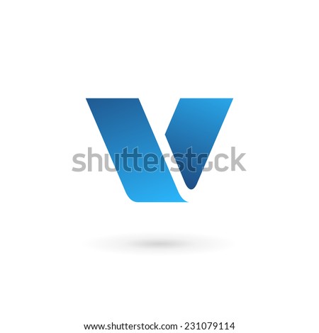 Letter V logo icon design template elements 