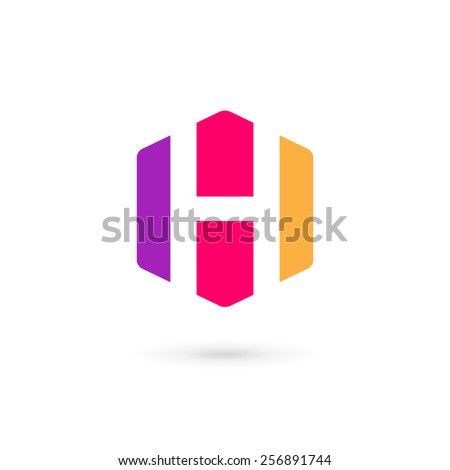Letter H Cube Logo Icon Design Template Elements Stock Vector ...