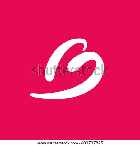 Letter B heart logo icon design template elements Photo stock © 