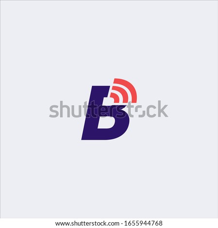 letter b three line logo design template