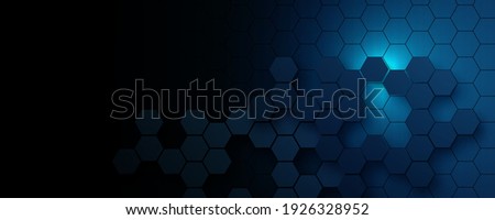 hexagonal abstract technology background. Vector Illustration