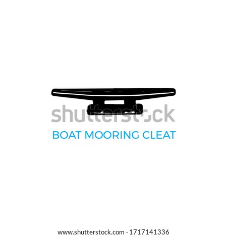 black boat mooring cleat logo icon vector