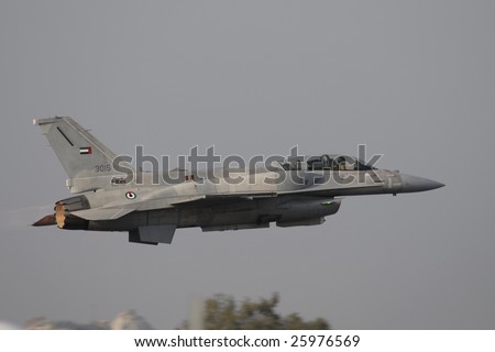 YELAHANKA, INDIA – FEBRUARY 11: A Lockheed Martin Fighting Falcon jet in action in Yelahanka, India February 11, 2009. Yelahanka Aero India is bidding for next generation fighter for Indian Air Force.