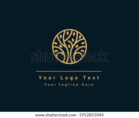 Tree vector icon. Nature trees vector illustration logo design.