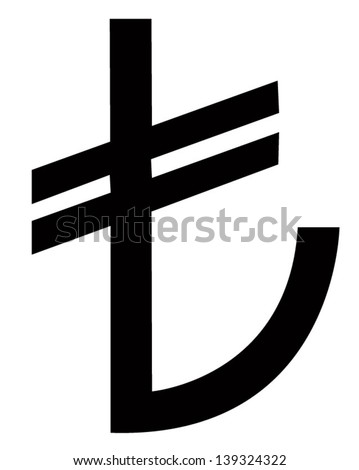 turkish lira sign, vector