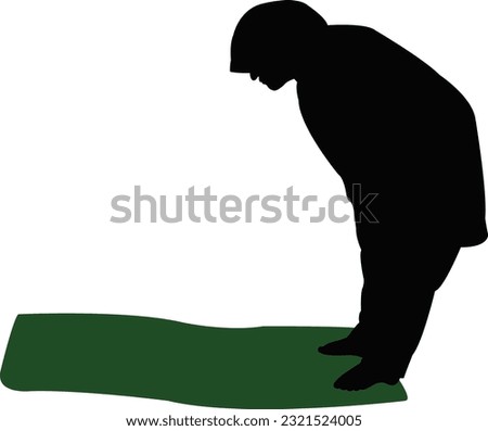 a woman praying body silhouette vector