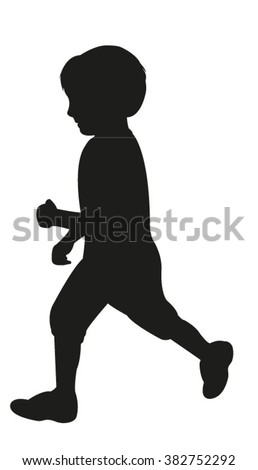 A Boy Silhouette Vector - 382752292 : Shutterstock