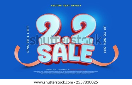 2.2 sales banner event. Editable text abstract modern banner design vector template